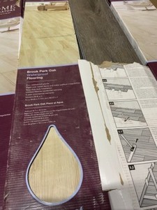 lot 21 image: ASSORTED HOME DECOR. WATERPROOF FLOORING. VARIOUS COLORS SEE PICTURES