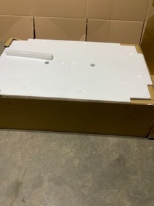 lot 26 image: PEGASUS 37 IN. W MARBLE VANITY TOP IN CARRARA WITH WHITE BOWL AND 8 IN. FAUCET SPREAD. SEE PICTURES