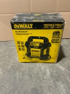 lot 29 image: DEWALT 1400 PEAK AMP PORTABLE CAR JUMP STARTER WITH DIGITAL COMPRESSOR. SEE PICTURES