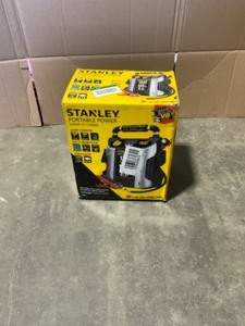 lot 52 image: STANLEY 1200 PEAK AMP PORTABLE CAR JUMP STARTER WITH 120 PSI DIGITAL AIR COMPRESSOR. SEE PICTURES
