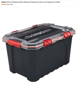 lot 53 image: ASSORTED 20 GALLON PROFESSIONAL-DUTY STORAGE CONTAINERS. VARIOUS CONDITIONS. SEE PICTURES