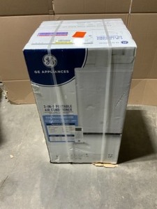 lot 61 image: GE 10,000 BTU (6,700 BTU, DOE) PORTABLE AIR CONDITIONER WITH DEHUMIDIFIER AND REMOTE IN WHITE. SEE PICTURES