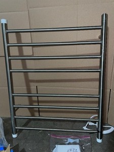 ASSORTED BATH TOWEL BARS AND TOWEL HEATING RACK. VARIOUS KINDS AND CONDITIONS. SEE PICTURES