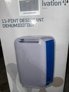 IVATION 13-PINT DESICCANT DEHUMIDIFIER COMPACT IN SIZE AND QUIET WITH CONTINUOUS DRAIN HOSE FOR SPACES UP TO 270 SQ. FT. SEE PICTURES