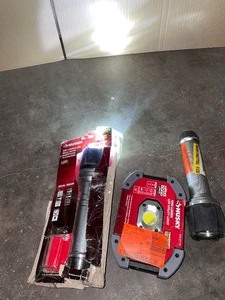 ASSORTED HUSKY FLASHLIGHTS. VARIOUS KINDS AND CONDITIONS. SEE PICTURES