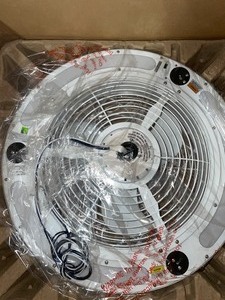 HOME DECORATORS COLLECTION WINDARA 22 IN. INDOORCOVERED OUTDOOR WHITE CEILING FAN WITH LIGHT KIT AND REMOTE CONTROL. SEE PICTURES