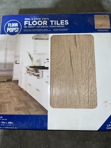FLOOR POPS PEEL & STICK VINYL FLOOR TILES. SEE PICTURES