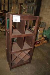 lot 158 image: Wood Display 24Wx16Dx53H