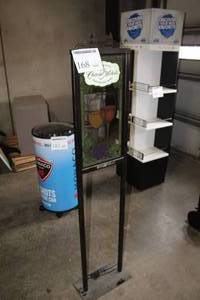 lot 168 image: Chateau Ste. Michelle Winery Stained Glass Display Stand 13Wx66H