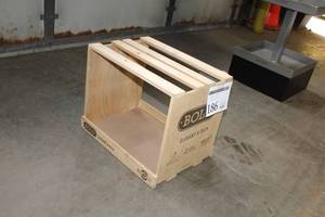lot 186 image: Bold Wood Crate Display 18Wx13-12Dx14-12H