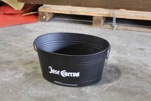 lot 191 image: Jose Cuervo Metal Bucket Black 18-12Lx14Wx9H