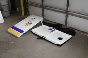 lot 188 image: Crown Royal Minnesota Vikings Cornhole Game