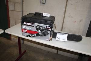 lot 64 image: Black Max 2-Cycle Chainsaw 18 (new in box)