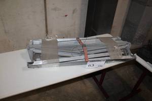lot 63 image: Lot of (2) Metal Folding Sawhorses 33W
