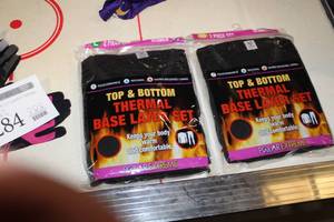 lot 284 image: Lot of (2) Polar Extreme Womens Thermal Base Layer 2-piece Top & Bottom (in package)