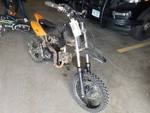 lot 701 image: Qiye Coolster 14 Dirt Motorcycle Bike with 14 YellowBlack Frame