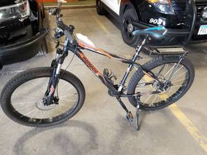 lot 735 image: Mongoose Terrex 27.5 Mens 27 Trail Bike with 21 BlackOrange Frame
