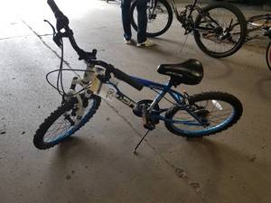 lot 750 image: BCA MT20 Boys 17 6-speed Trail Bike with 12 BlueWhite Frame