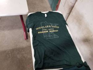 lot 306 image: Lot of (3) Bella  Canvas Douglas & Todd Bourbon Whiskey T-Shirt Medium Green