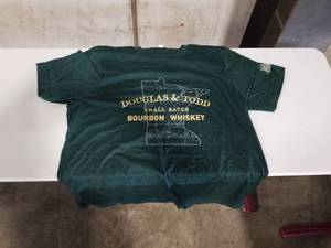 lot 307 image: Lot of (4) Bella  Canvas Douglas & Todd Bourbon Whiskey T-Shirt Large Green