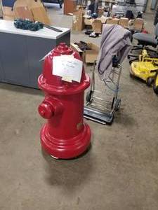 lot 345 image: 1983 Robotronics Robot Fire Hydrant 100-013-300-003 (non-operational)  with Cart