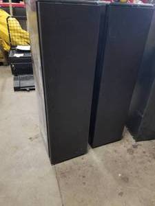 lot 363 image: Lot of (2) Metal File Cabinets Black 48Lx13Wx17H