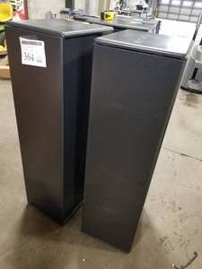 lot 364 image: Lot of (2) Metal File Cabinets Black 48Lx13Wx17H