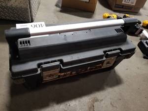 lot 406 image: Stanley Plastic Tool Box with Caddy Black 26L