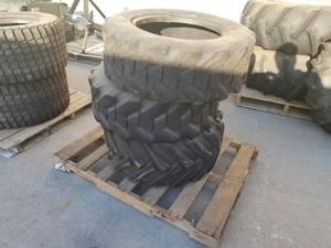 lot 16A image: Lot of (3) Firestone All Traction Utility 10.580-18 Loadall Lug Style Tires