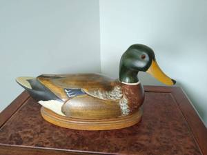 lot 181 image: Hand carved Wood Mallard Duck By WBF II