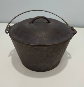 lot 273 image: Cast Iron Camp Stove Pot