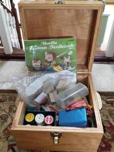 lot 120 image: Box of Sewing Supplies