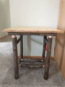 lot 131 image: Rustic Square End Table