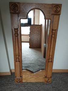 lot 202 image: Wood Framed Mirror