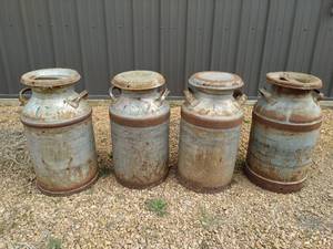 lot 414 image: Four Milk Cans