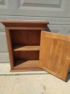 lot 330 image: Vintage Wood Wall Cabinet