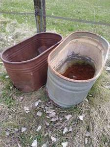 lot 463 image: Two galvanized Tubs