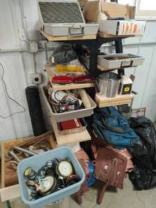 lot 359 image: Collection Of Misc. Garage Items And Shelf