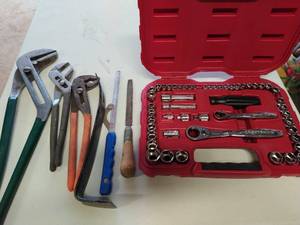 lot 671 image: Craftsman Socket Set and  Misc. Tools