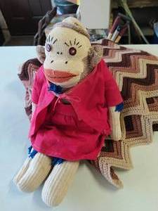 lot 672 image: Vintage Sock Monkey