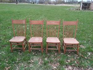 lot 642 image: Four Wooden Chairs