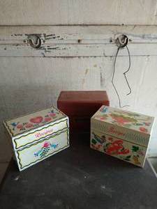 lot 704 image: Three Vintage Recipe Boxes with Recipes