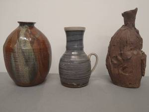 lot 58 image: Handmade Pottery Jugs