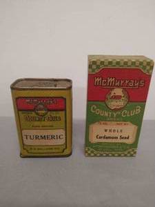 lot 79 image: Vintage McMurrays Spices