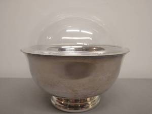 lot 83 image: Retro Stainless Serving Bowl with Lid