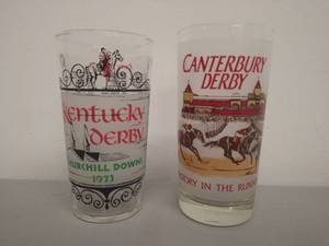 lot 94 image: Vintage Derby Drinking Glasses