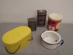 lot 101 image: Vintage Tin Containers