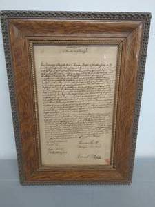 Framed Antique Document