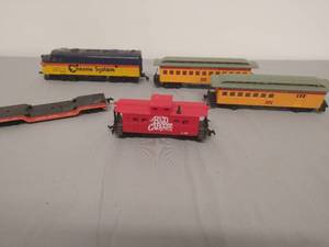 Toy Train Engine & Cars