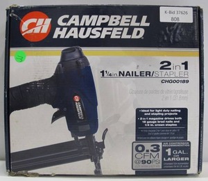 lot 808 image: Campbell-Hausfeld 2-In-1 1-14 90 PSI Nailer Stapler CHG00189